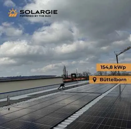 Gewerbliche Photovoltaikanlage in Büttelborn mit 154,8 kWp Leistung