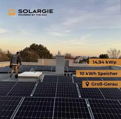 Photovoltaikanlage in Groß-Gerau mit 14,94 kWp und 10 kWh Stromspeicher