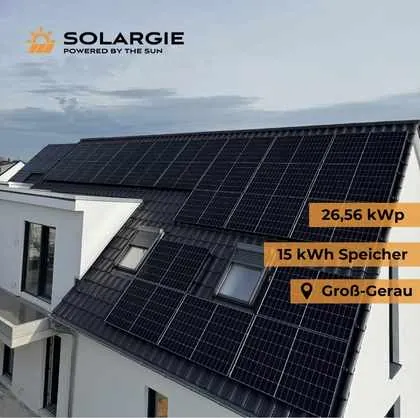 Photovoltaikanlage in Groß-Gerau mit 26,56 kWp und 15 kWh Stromspeicher