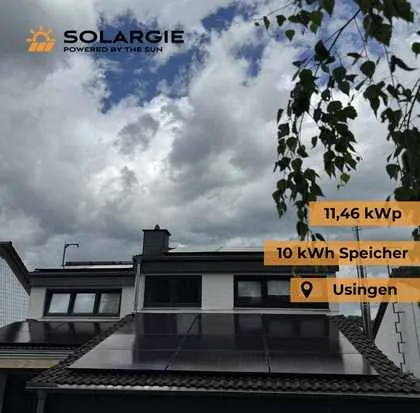 Photovoltaikanlage in Usingen mit 11,46 kWp und 10 kWh Stromspeicher